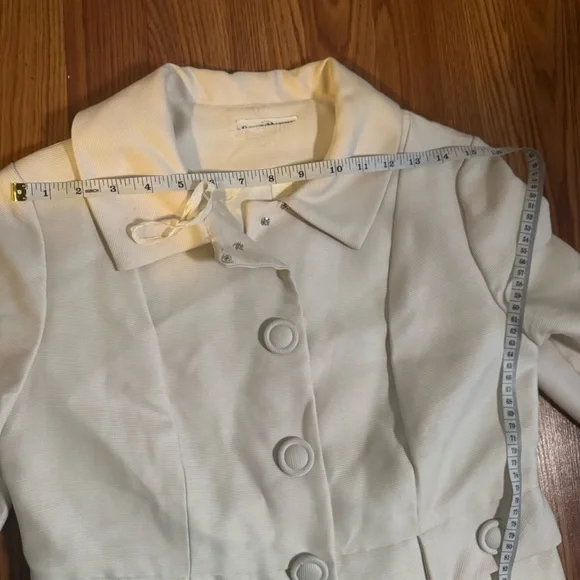 VTG 60’s Emma Domb California White Dress & Coat Set Size S Retro Classic Career - Picture 4 of 16